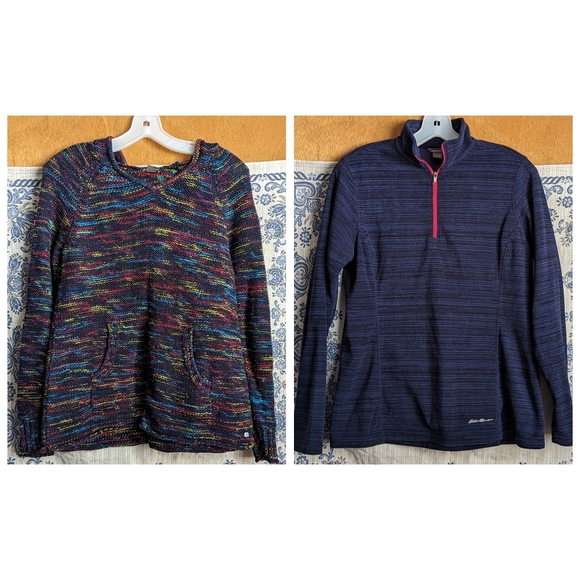Bundle of two Eddie Bauer Sweaters, Size Small - Picture 1 of 11